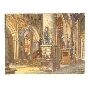 Hsc Robert Leparmentier Interior Basilica Nd Bon Secours Guingamp 20th