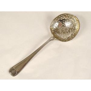 Cuillère à Saupoudrer Argent Massif Fermiers Généraux Coquille 85gr XVIIIè