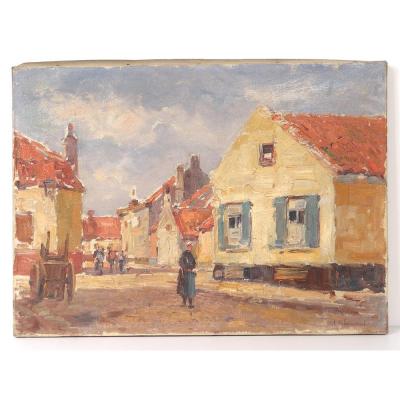 Table Hst Place Village Houses Characters Ribeaucourt Northern France XIXth