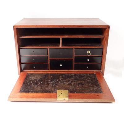 Small Travel Cabinet Mahogany Ebony Drawers Eighteenth Century