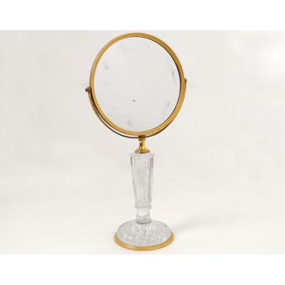 Mirror Table Ice Psyche Gilt Bronze Cristallo-porcelain Frileuse Empire Nineteenth