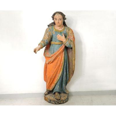 Religious Statue Carved Polychrome Saint-just Beauvais Auxerre XVII