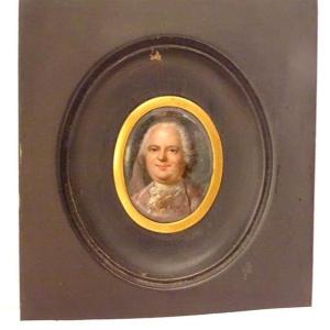 Painted Miniature Portrait Man Noble Aristocrat Gentleman Late Eighteenth