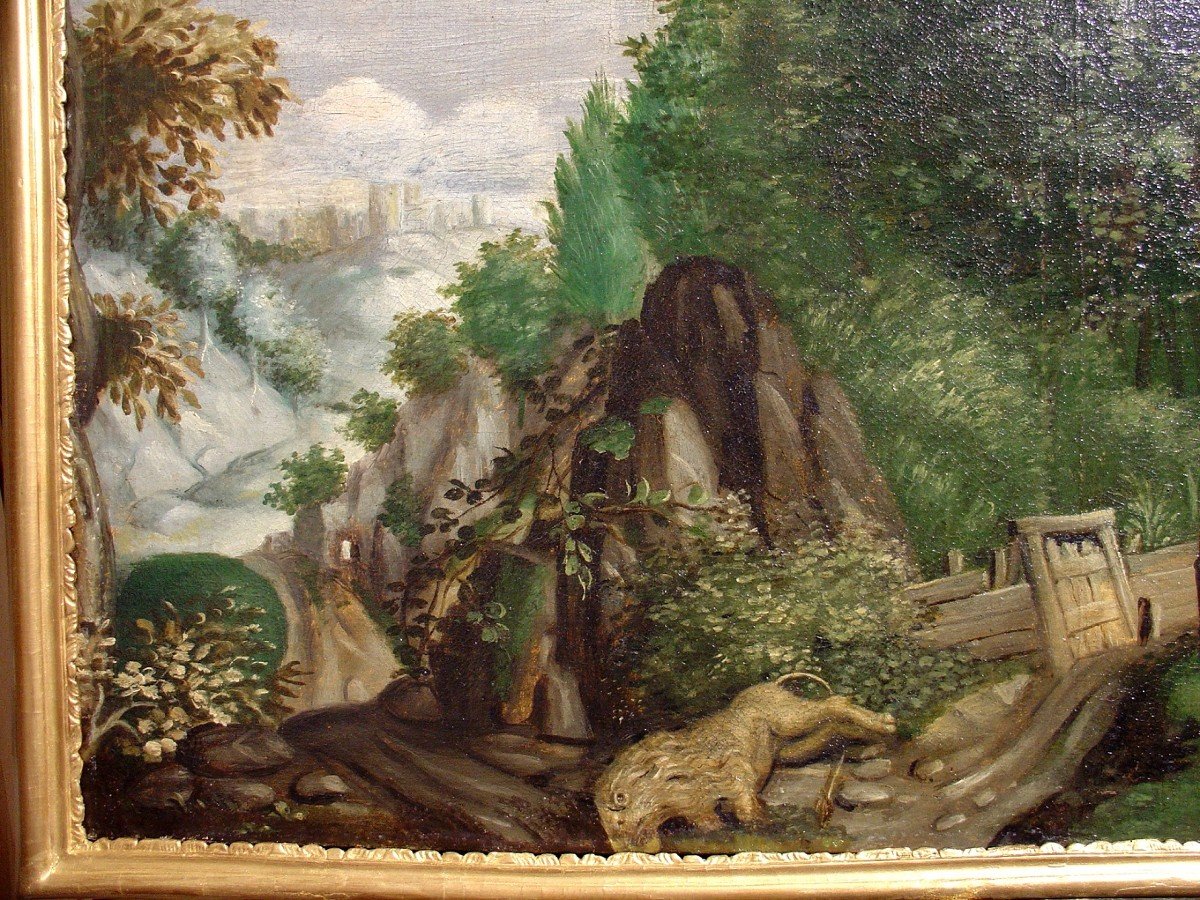 18th Century Painting Lion's Hunt -photo-2