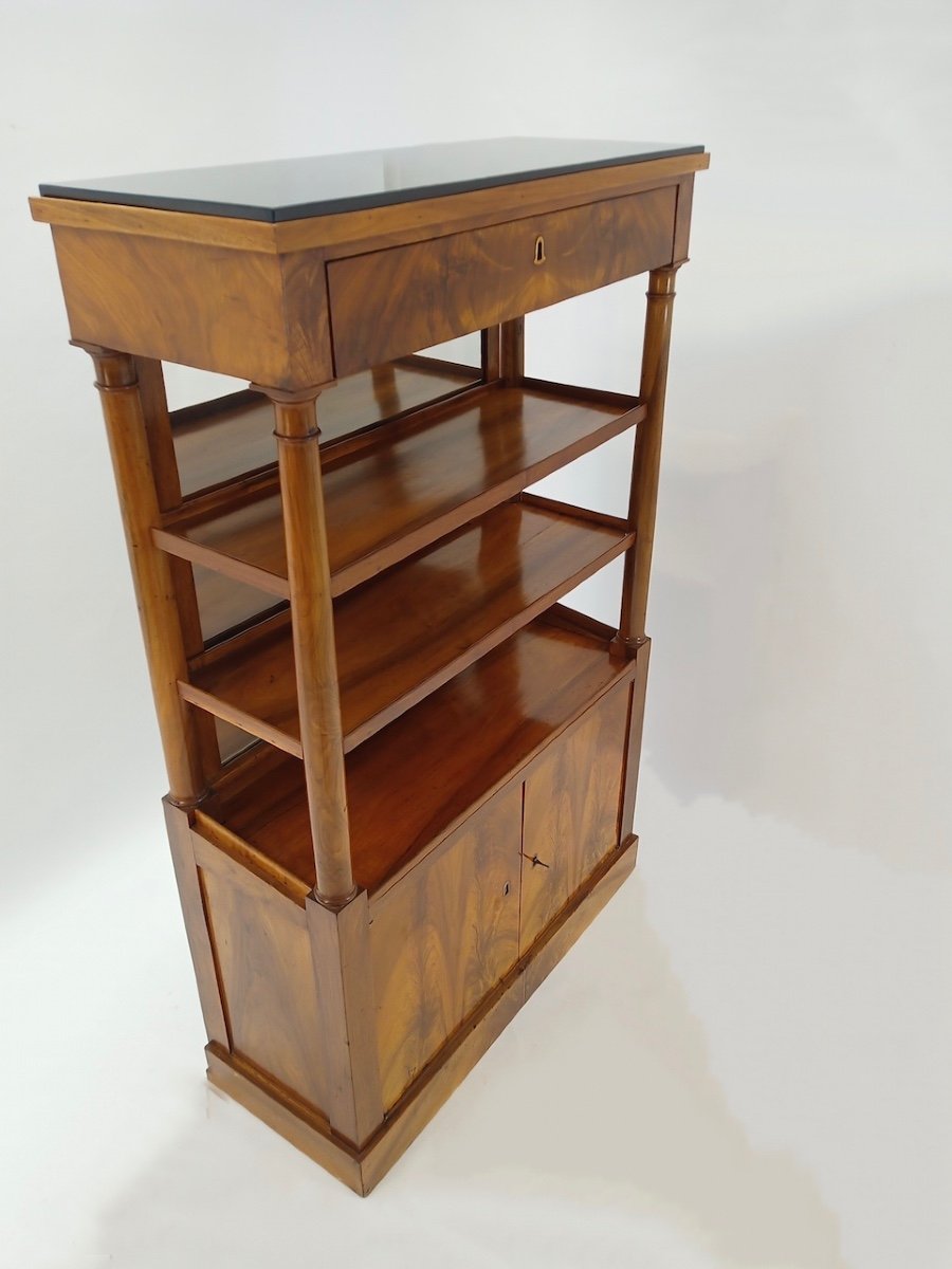 Biedermeier Cake Stand / Servant In Walnut, Germany Circa 1830-photo-2