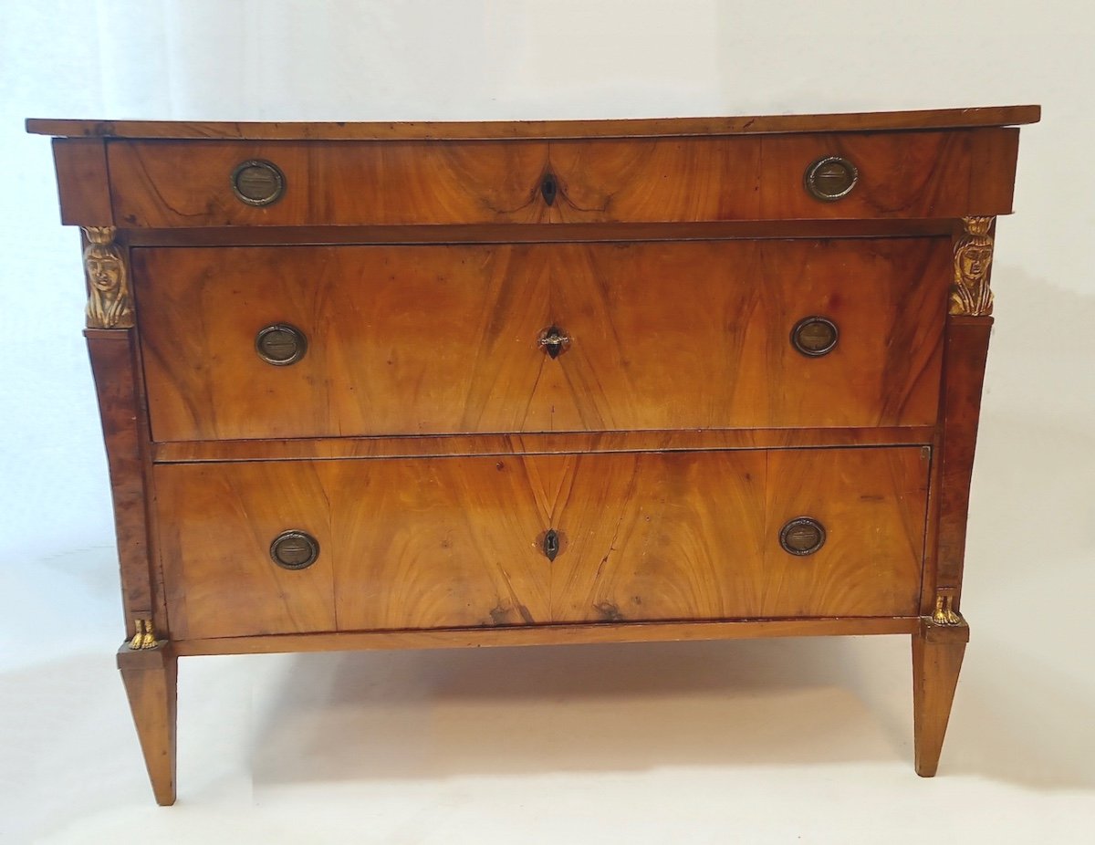  Italian Empire Commode, Sign And Date 1830