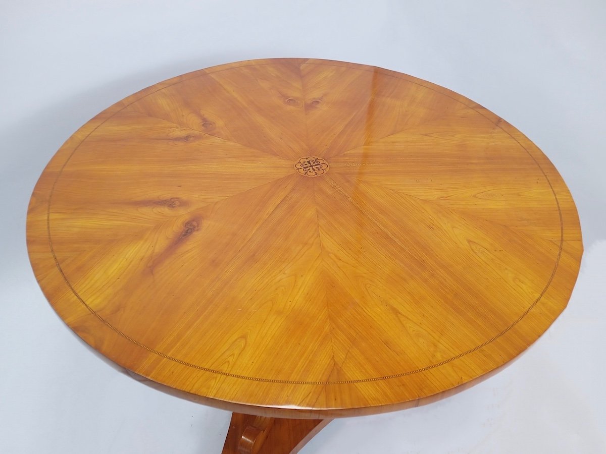 Biedermeier Coffee Table, Cherry Wood Around 1810-photo-6