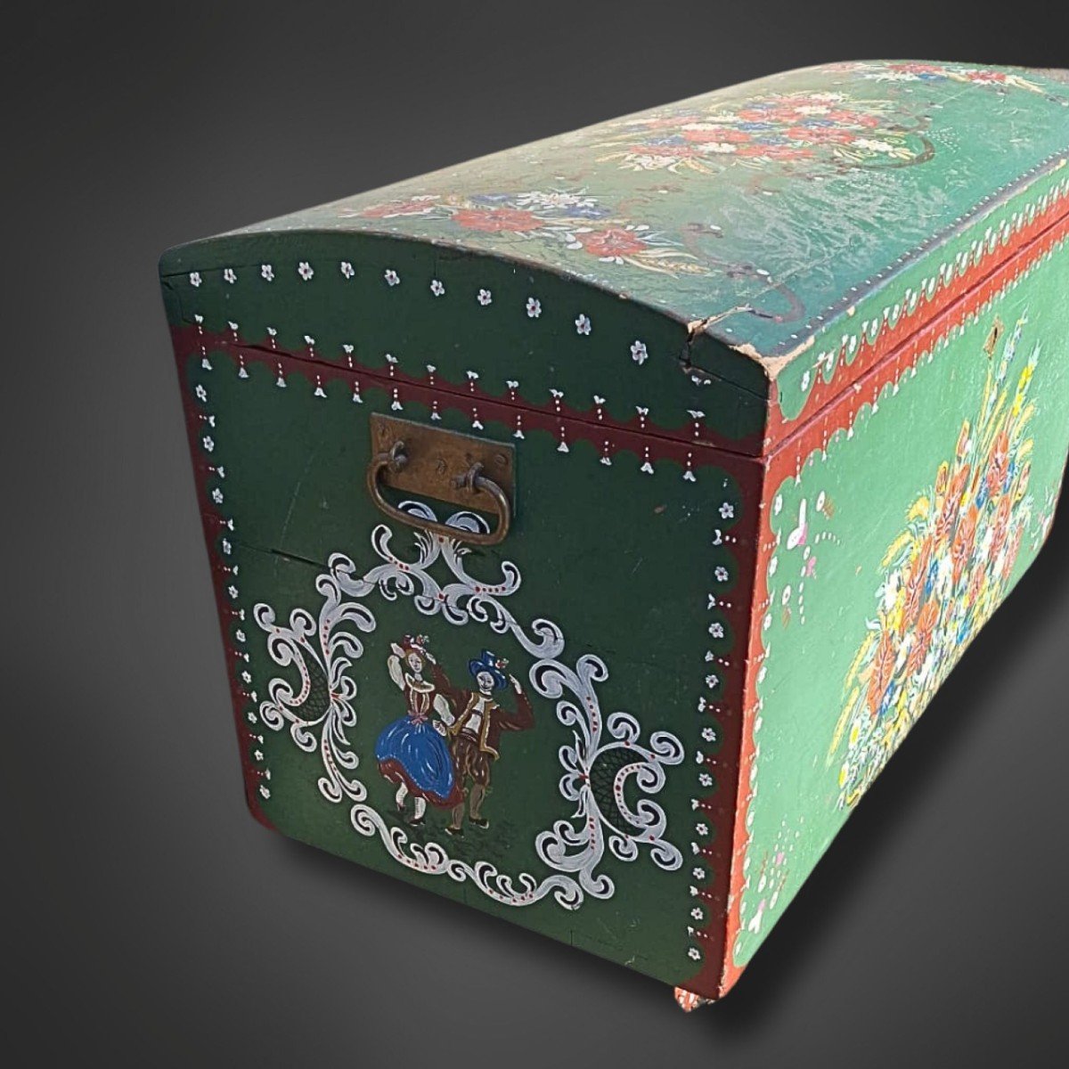 Painted Softwood Chest, Circa 1880-photo-3