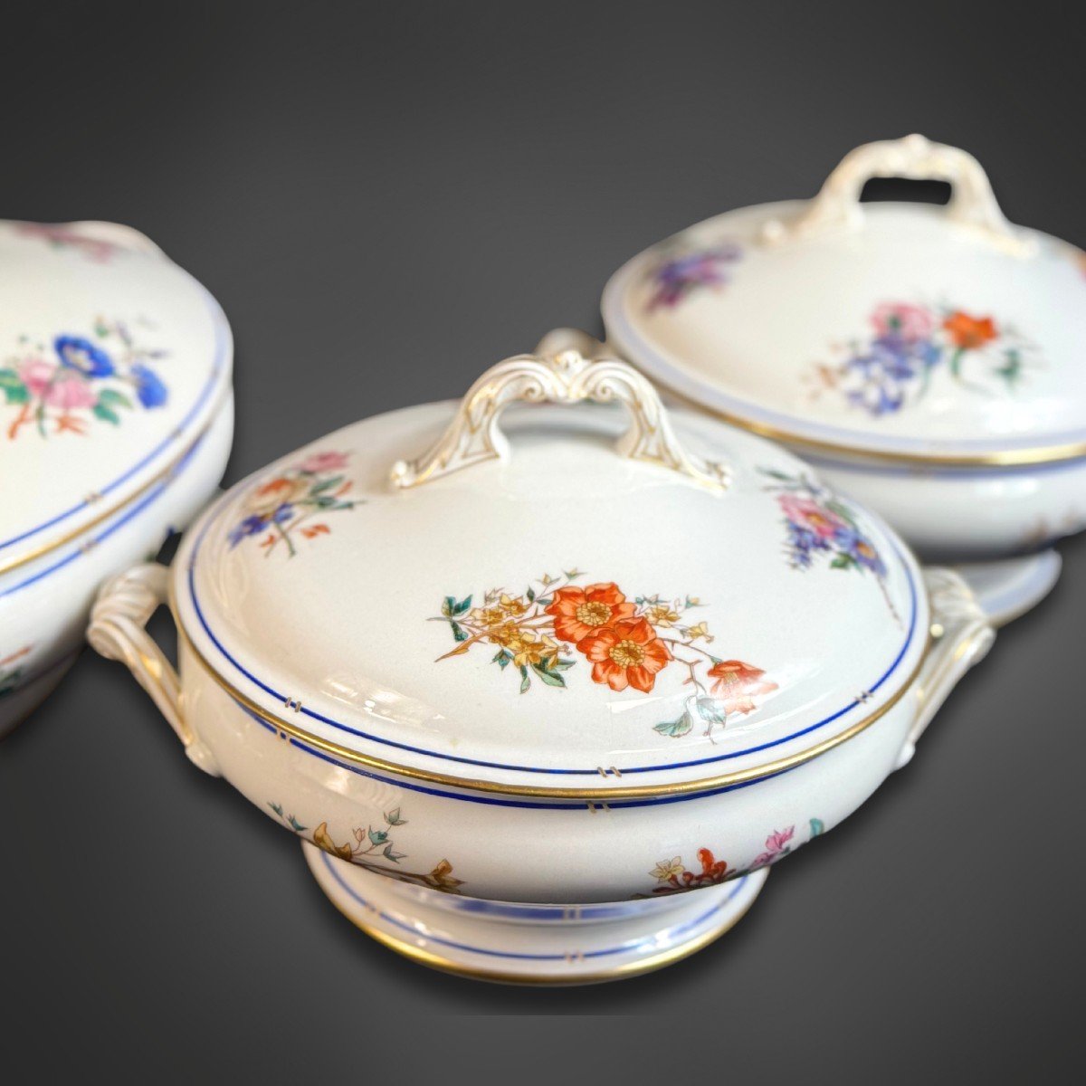 Porcelain Service Alfred Hache Company, Vierzon Circa 1900-1920 France-photo-3