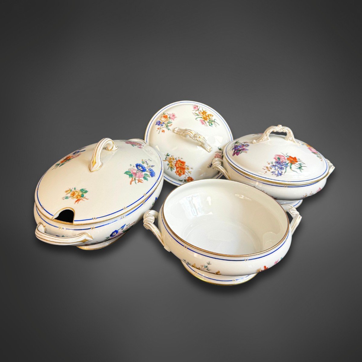 Porcelain Service Alfred Hache Company, Vierzon Circa 1900-1920 France-photo-4