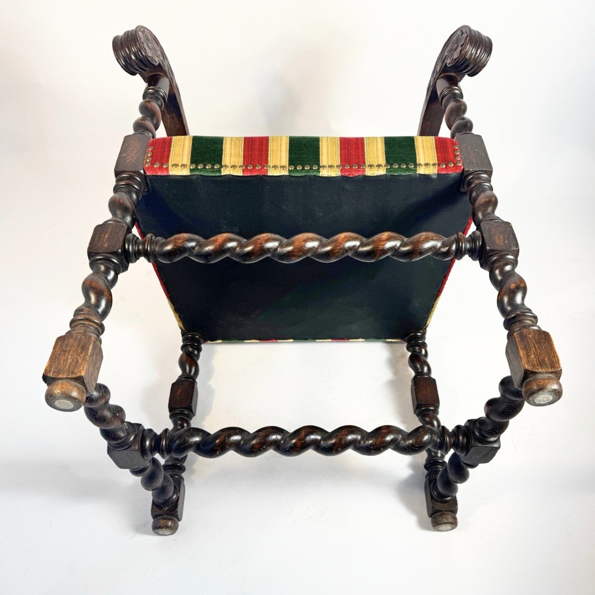 Fauteuil Insolite De Style Wilhelminien – Vers 1880, Chêne Massif, état D’origine-photo-4