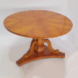 Biedermeier Coffee Table, Cherry Wood Around 1810