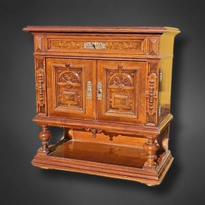 Wilhelminian Style Vertiko, Circa 1870-1880, Solid Walnut And