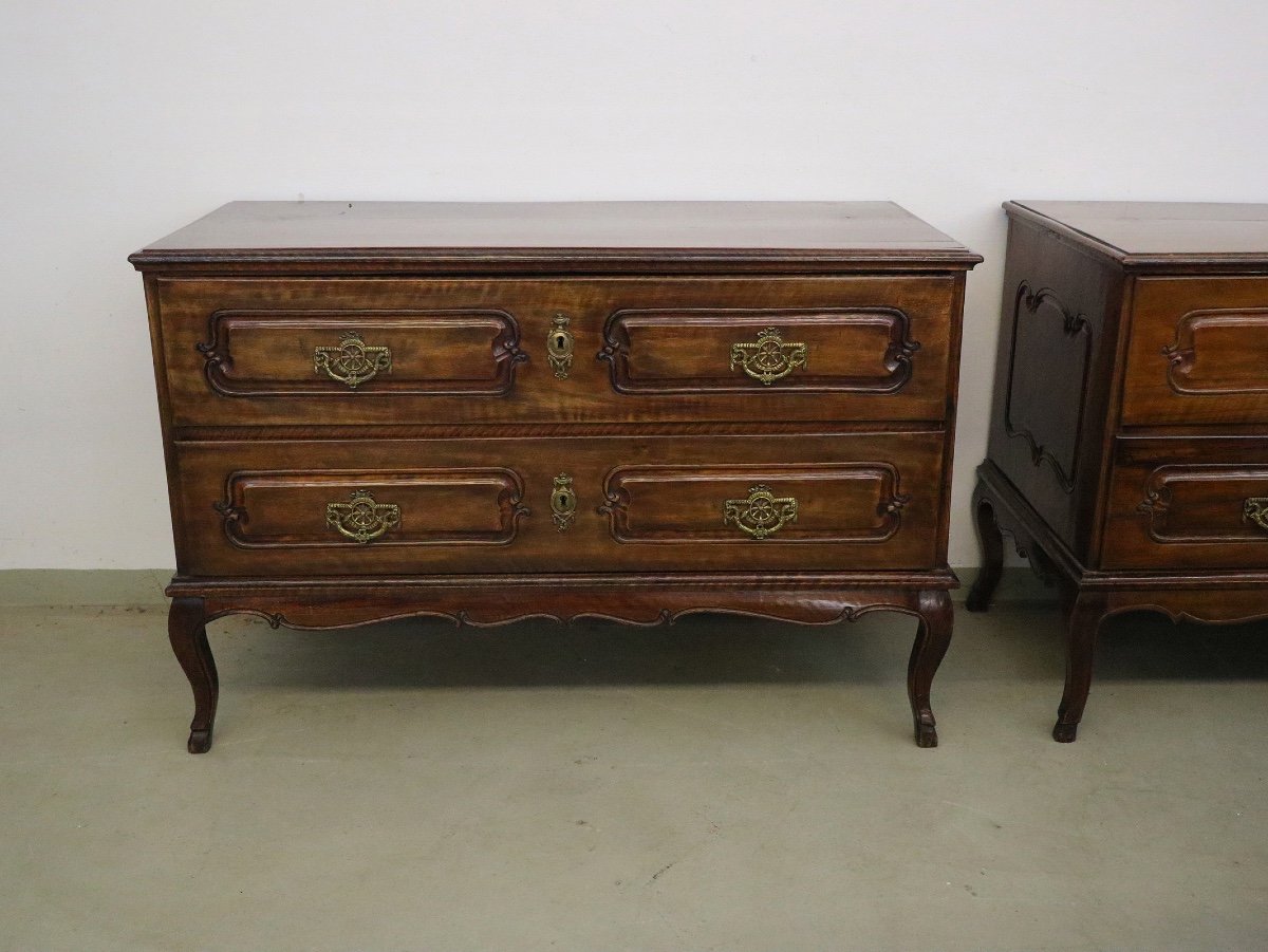 1 Pair Of Baroque Commodes, Circa 1770-photo-2