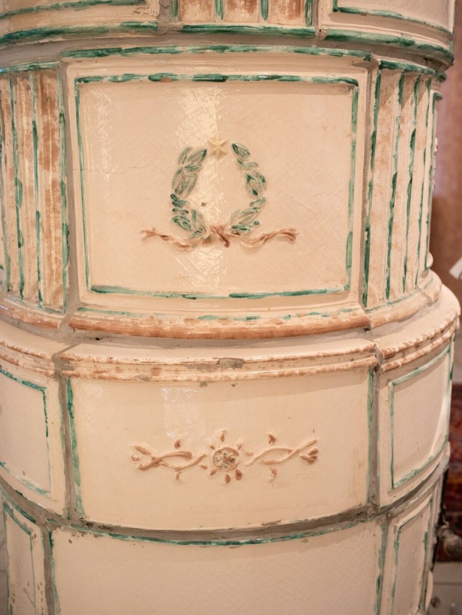 Art Nouveau Earthenware Stove Berthold Löffler Vienna Circa 1900-photo-3