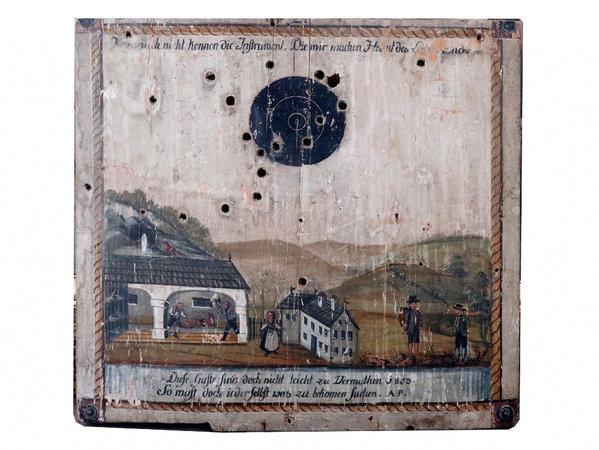 Wooden Shooting Target, Dated 1813-photo-3