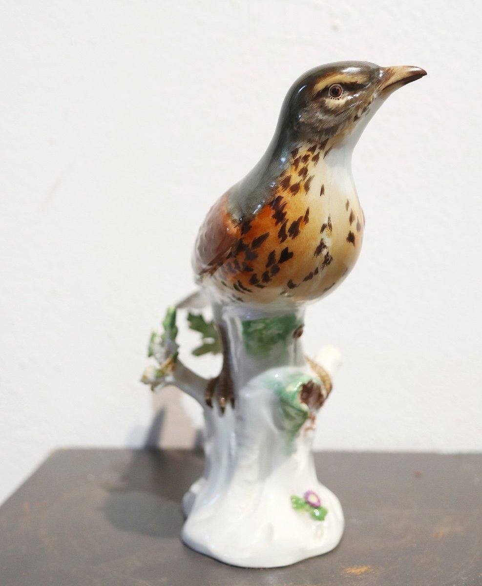 Oiseau Chanteur En Porcelaine De Meissen -photo-4