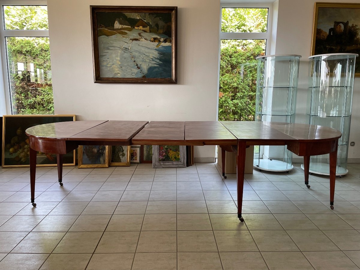 Large Biedermeier Extendable Table With Casters, Vienna 1830-photo-4