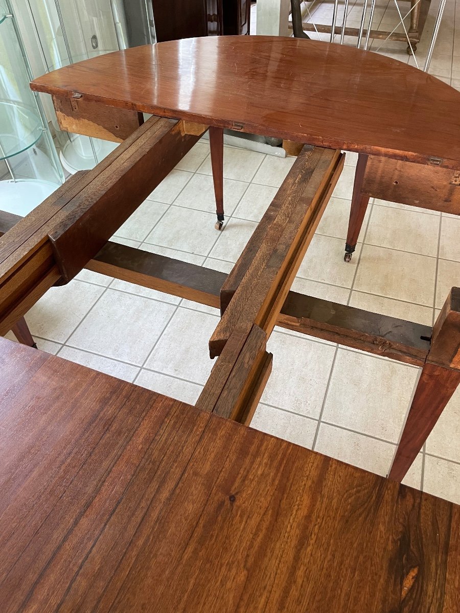 Large Biedermeier Extendable Table With Casters, Vienna 1830-photo-5