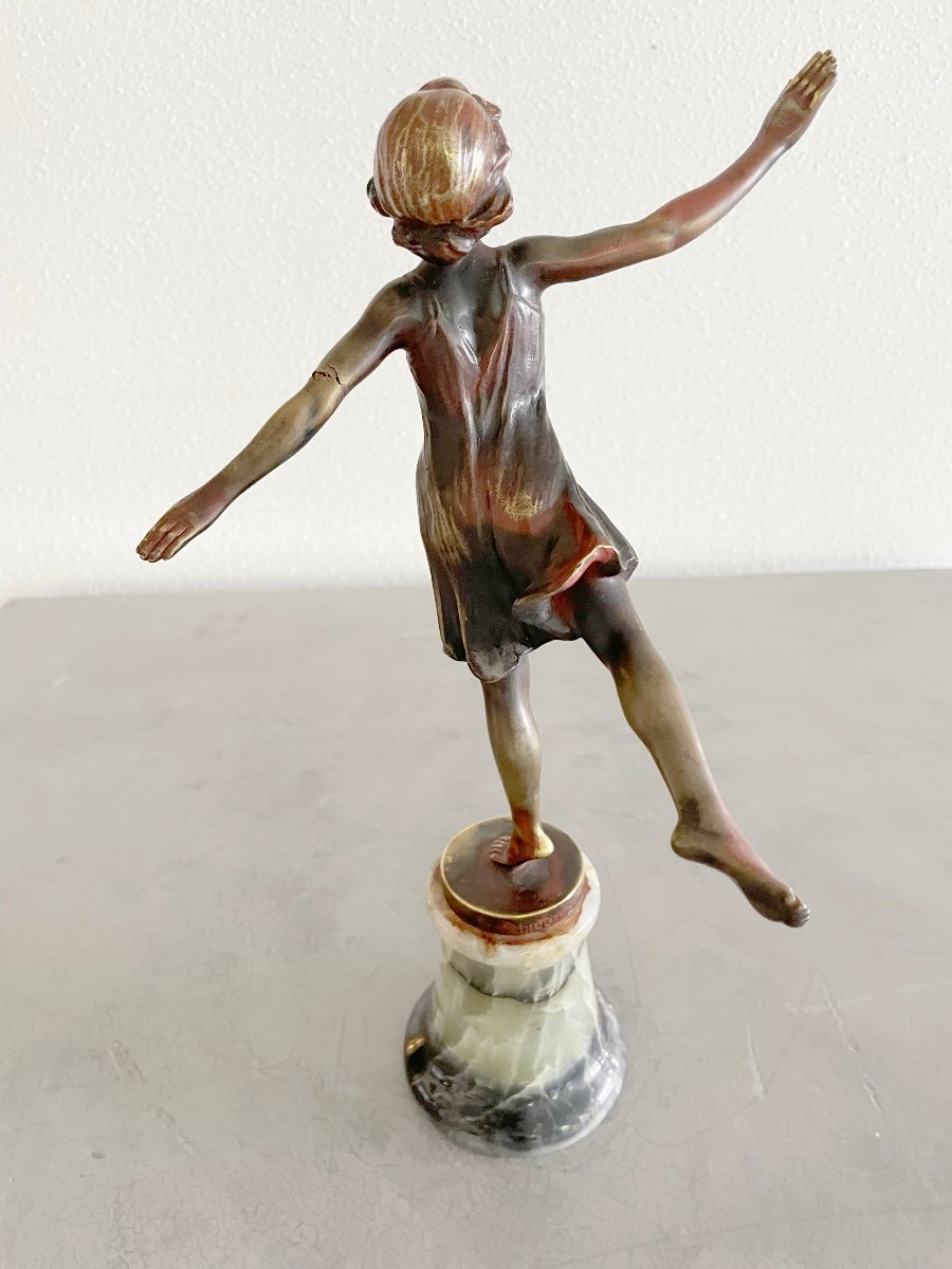 Statuette en Bronze Art Nouveau "danseuse"-photo-2