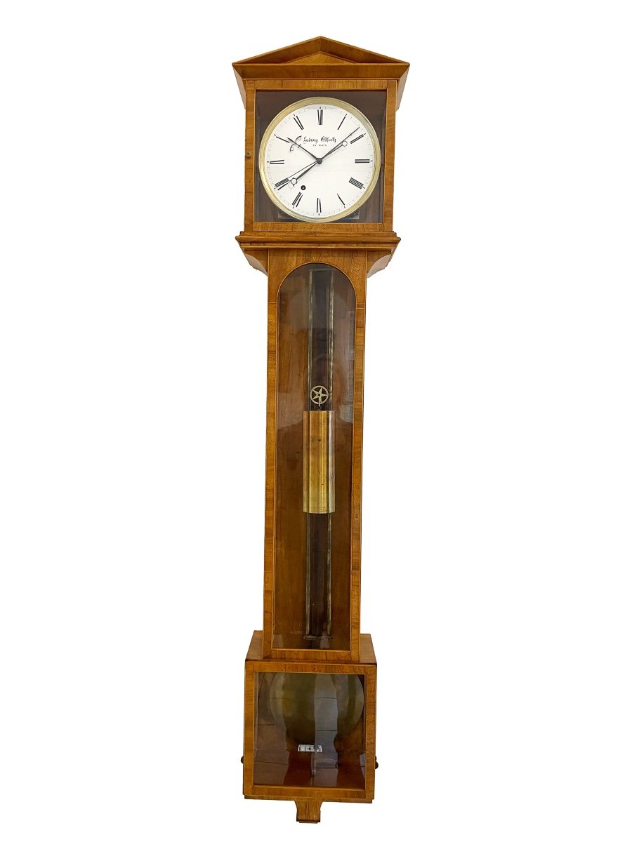 Biedermeier Clock “laterndl Uhr” By Ludwig Ellforth, Vienna 1830-photo-2