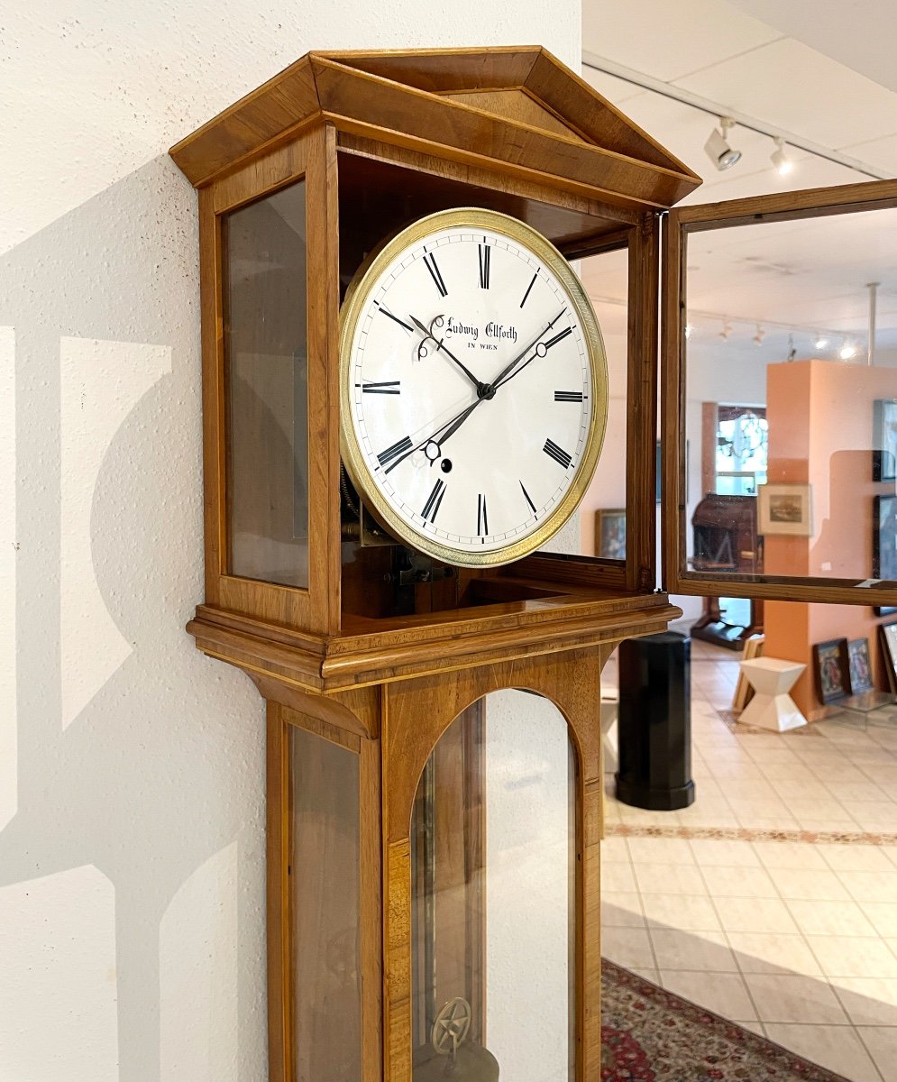 Biedermeier Clock “laterndl Uhr” By Ludwig Ellforth, Vienna 1830-photo-6