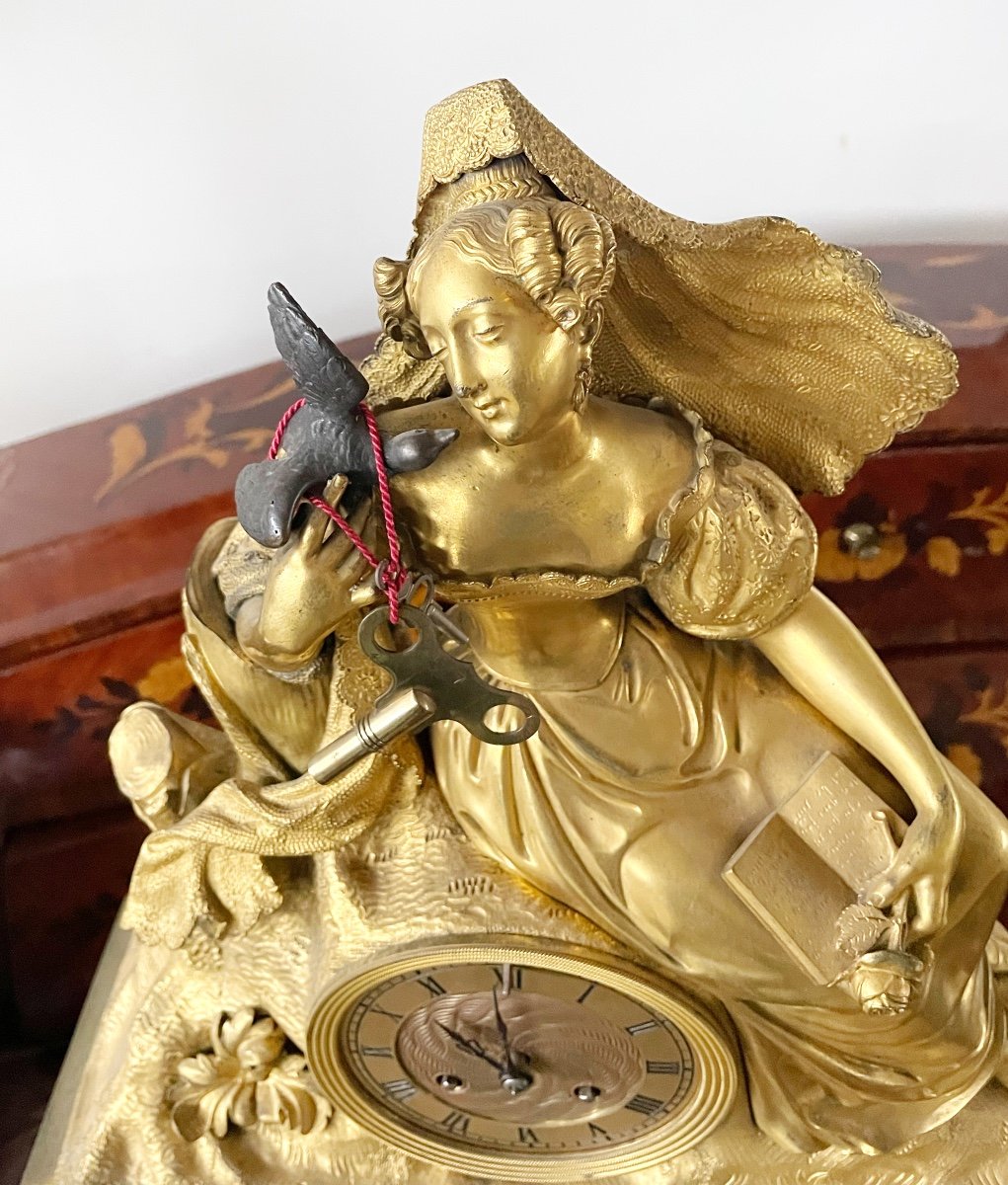 French Biedermeier Clock-photo-6