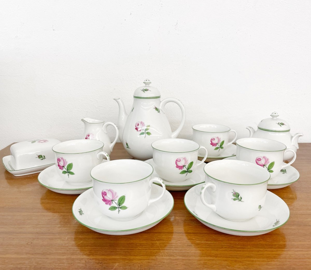 Coffee Service From Augarten Porzellan Wien, 10 Pieces-photo-2