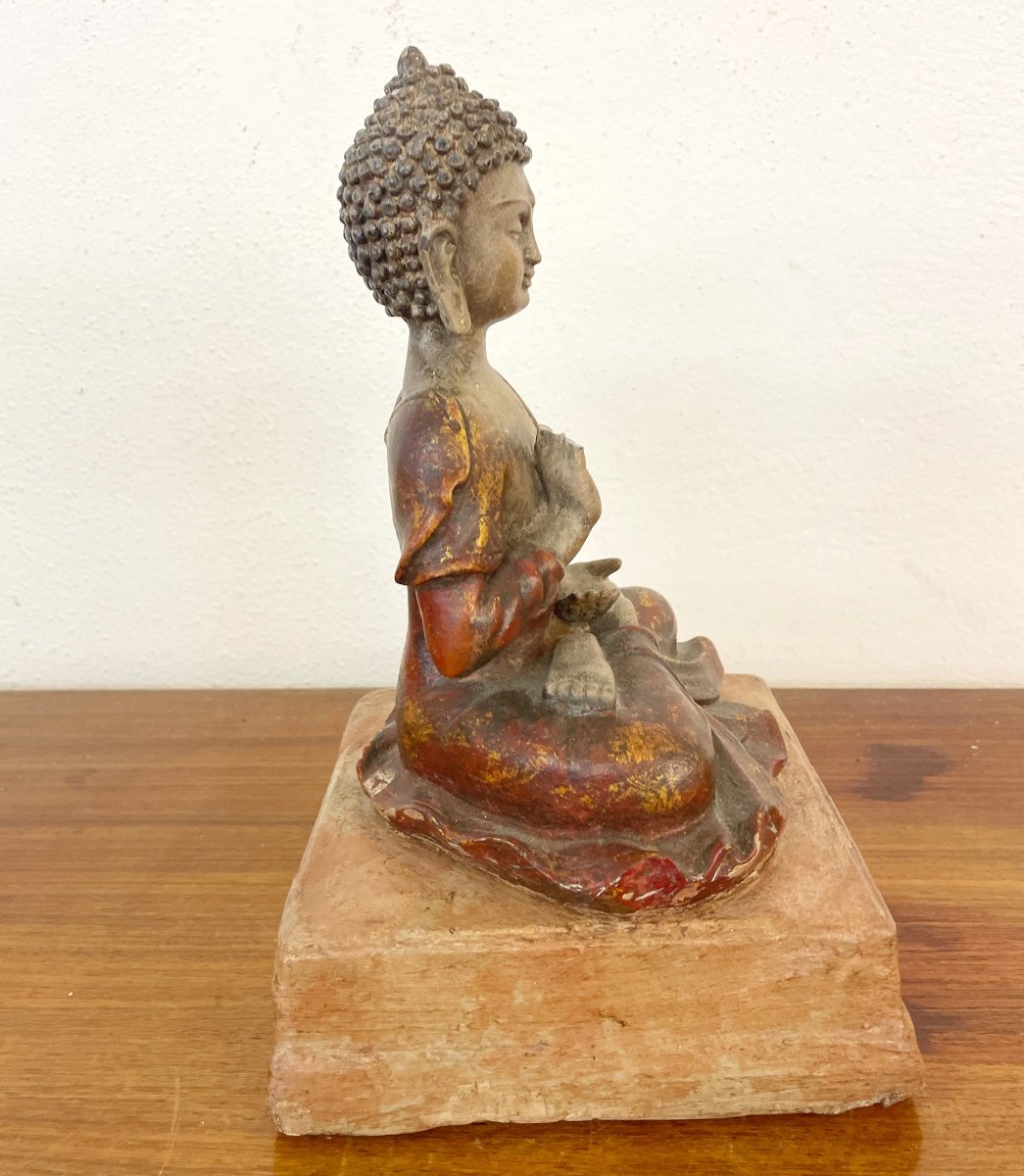 Figurine en terre cuite Bouddha-photo-6