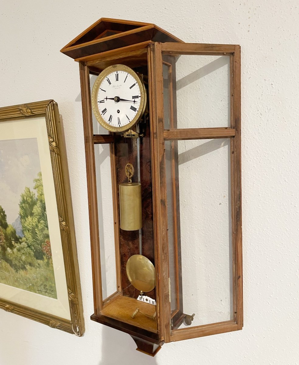 Miniature Biedermeier „Horloge de Toit – Dachluhr“ Signé Paul Simeth-photo-1