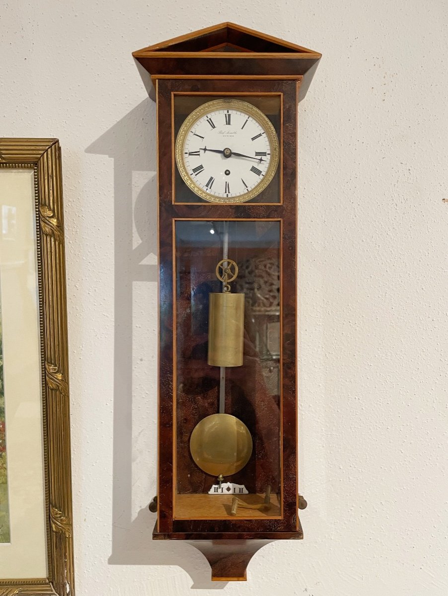 Miniature Biedermeier „Horloge de Toit – Dachluhr“ Signé Paul Simeth-photo-2