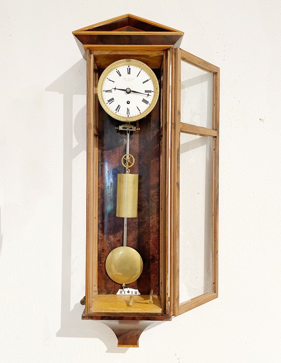 Miniature Biedermeier „Horloge de Toit – Dachluhr“ Signé Paul Simeth