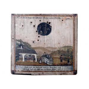Wooden Shooting Target, Dated 1813