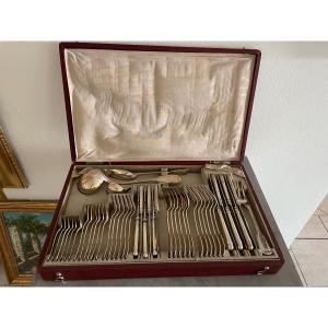 19th Century Silver Cutlery Set For 6 People