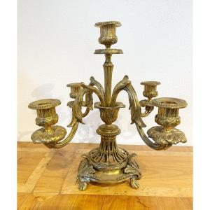 5 Flame Bronze Chandelier