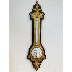 Elegant Ormolu Thermometer & Barometer, Henry Dasson, Paris 1889