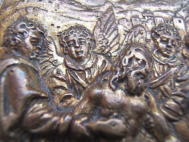 Très Belle Plaque En Bronze Doré Renaissance Padoue/italie XVIe Siècle-photo-4