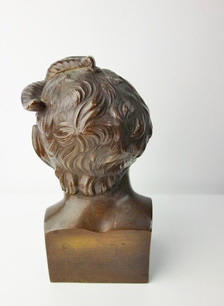 Laughing Satyr Fauna In Very High Quality Bronze. Berlin, Signed And Dated 1846. 19th Century-photo-2