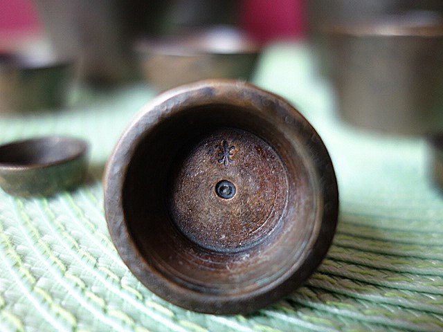 Large Complete Set Of 8 Pound Weights Nuremberg, Brass Bronze 17th Century-photo-3