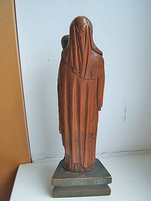 Virgin And Child, Finely Carved Boxwood, Flanders Or France, 17th Or 19th Century-photo-4