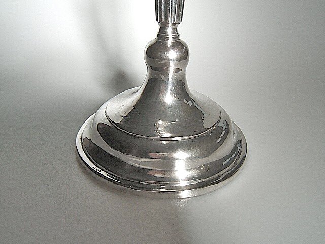 Rare Chandelier Silésien En Argent Massif De Beuthen / Oder Pologne (bytom Odrzanski) 18èm-photo-2