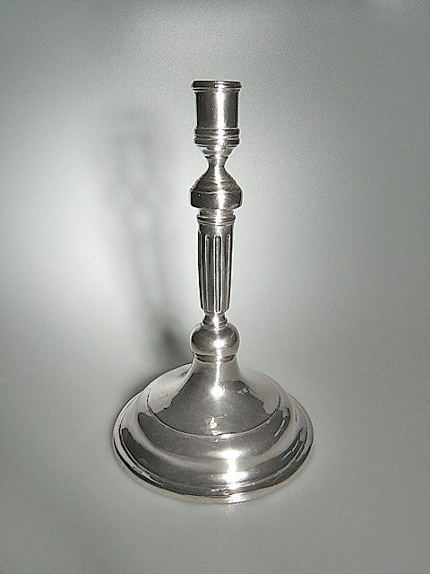 Rare Chandelier Silésien En Argent Massif De Beuthen / Oder Pologne (bytom Odrzanski) 18èm