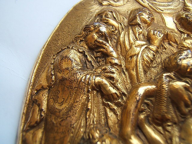 Belle Plaque En Bronze, Sud De l'Allemagne 16/17ème Siècle. Lamentation Pour Le Christ.  -photo-4