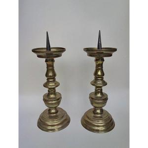 Pair Of Renaissance Brass Candlesticks South Germany, Probably Nuremberg, Circa 1600/16