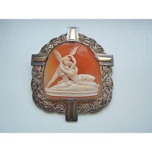 Very Beautiful Art Deco Brooch On Silver Shell. Paris, Circa 1920