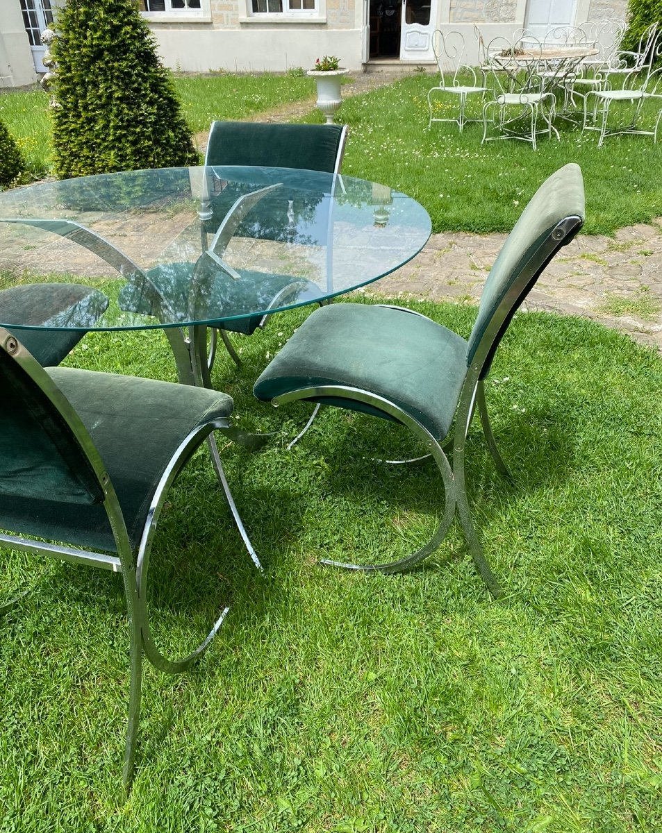 Table Et Chaises Tabacoff, édition Christofle 1970-photo-2