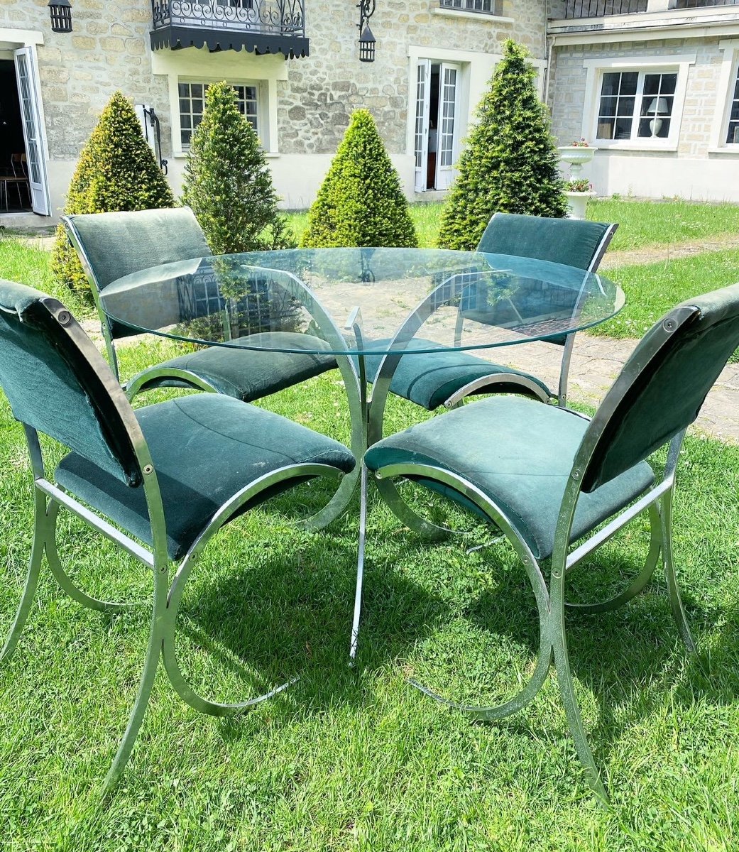 Table Et Chaises Tabacoff, édition Christofle 1970