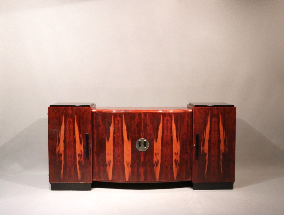 Buffet, Macassar Ebony Art Deco Sideboard-photo-3