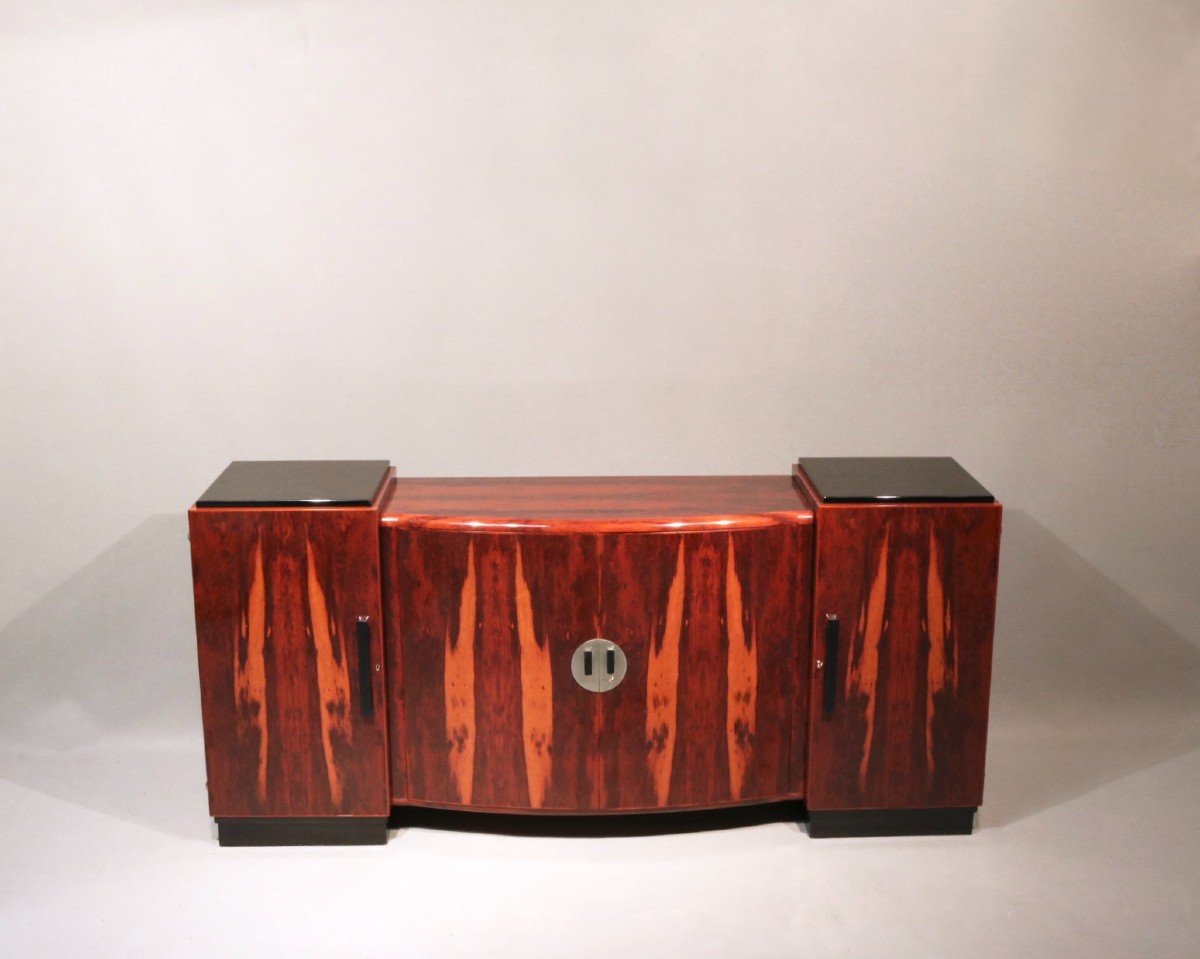 Buffet, Macassar Ebony Art Deco Sideboard-photo-4