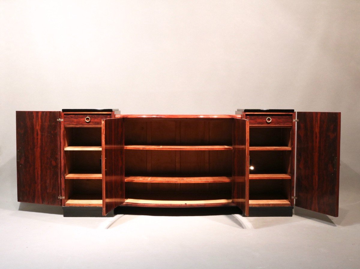 Buffet, Macassar Ebony Art Deco Sideboard-photo-5